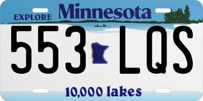 MN license plate 553LQS