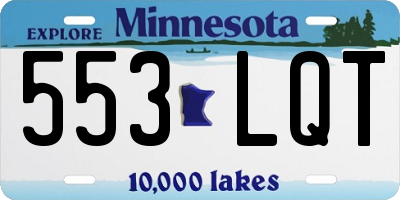 MN license plate 553LQT