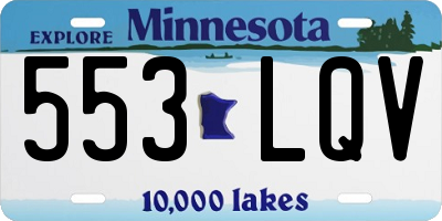 MN license plate 553LQV