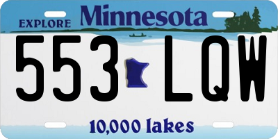 MN license plate 553LQW