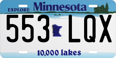 MN license plate 553LQX