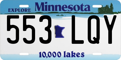 MN license plate 553LQY