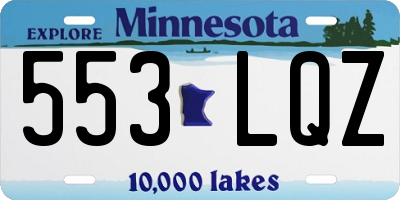 MN license plate 553LQZ