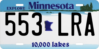 MN license plate 553LRA