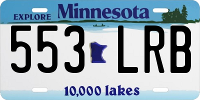 MN license plate 553LRB