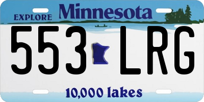 MN license plate 553LRG