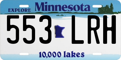 MN license plate 553LRH