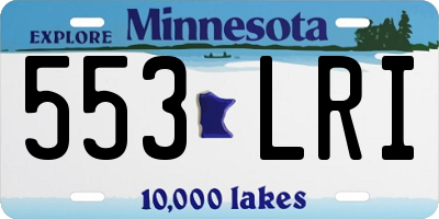 MN license plate 553LRI