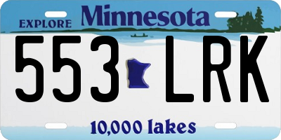 MN license plate 553LRK