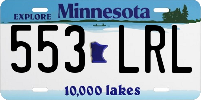 MN license plate 553LRL