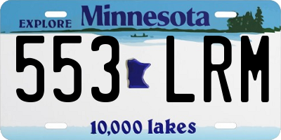 MN license plate 553LRM
