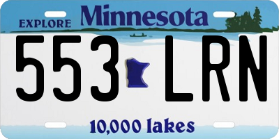 MN license plate 553LRN