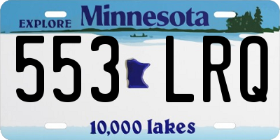 MN license plate 553LRQ