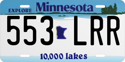 MN license plate 553LRR