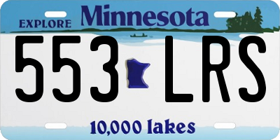 MN license plate 553LRS