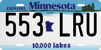 MN license plate 553LRU