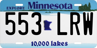 MN license plate 553LRW