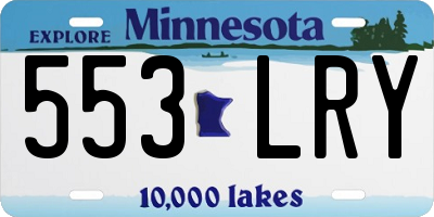 MN license plate 553LRY