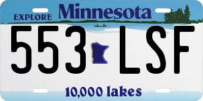 MN license plate 553LSF