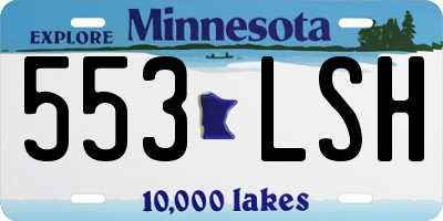 MN license plate 553LSH