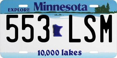 MN license plate 553LSM