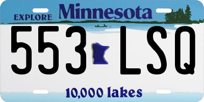 MN license plate 553LSQ