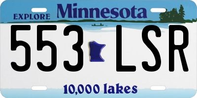 MN license plate 553LSR