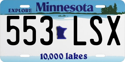 MN license plate 553LSX