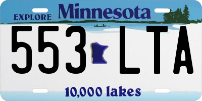 MN license plate 553LTA