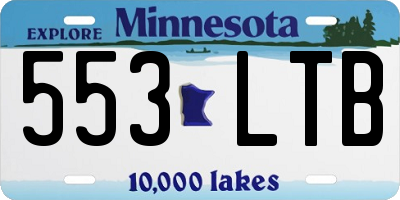 MN license plate 553LTB
