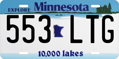 MN license plate 553LTG