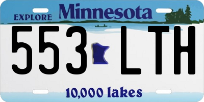 MN license plate 553LTH