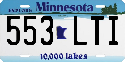 MN license plate 553LTI