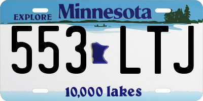 MN license plate 553LTJ