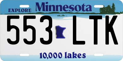 MN license plate 553LTK