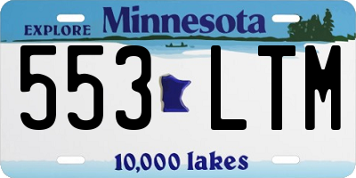 MN license plate 553LTM