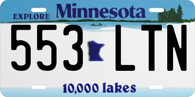 MN license plate 553LTN