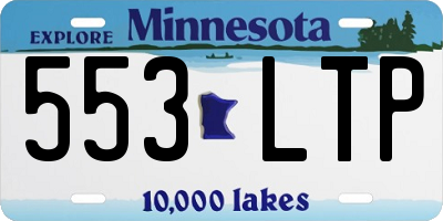 MN license plate 553LTP