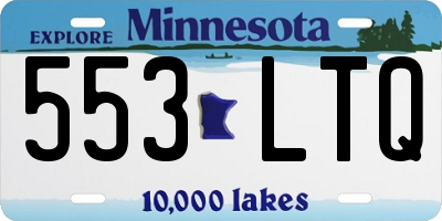 MN license plate 553LTQ