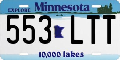 MN license plate 553LTT