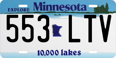 MN license plate 553LTV