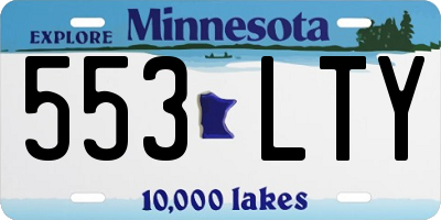 MN license plate 553LTY
