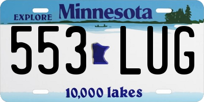 MN license plate 553LUG
