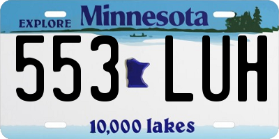 MN license plate 553LUH