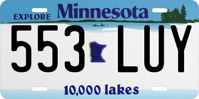 MN license plate 553LUY