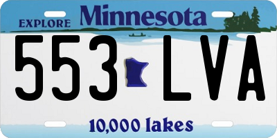 MN license plate 553LVA