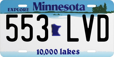 MN license plate 553LVD