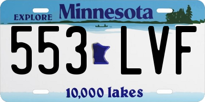 MN license plate 553LVF