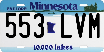 MN license plate 553LVM