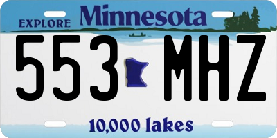 MN license plate 553MHZ